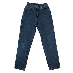 VTG Levis 521 Jeans Womens 27 x 29.5 Tapered Fit Leg Dark Wash High Rise Mom